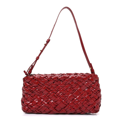 Calfskin Intrecciato Kalimero Cha-Cha Clutch Red