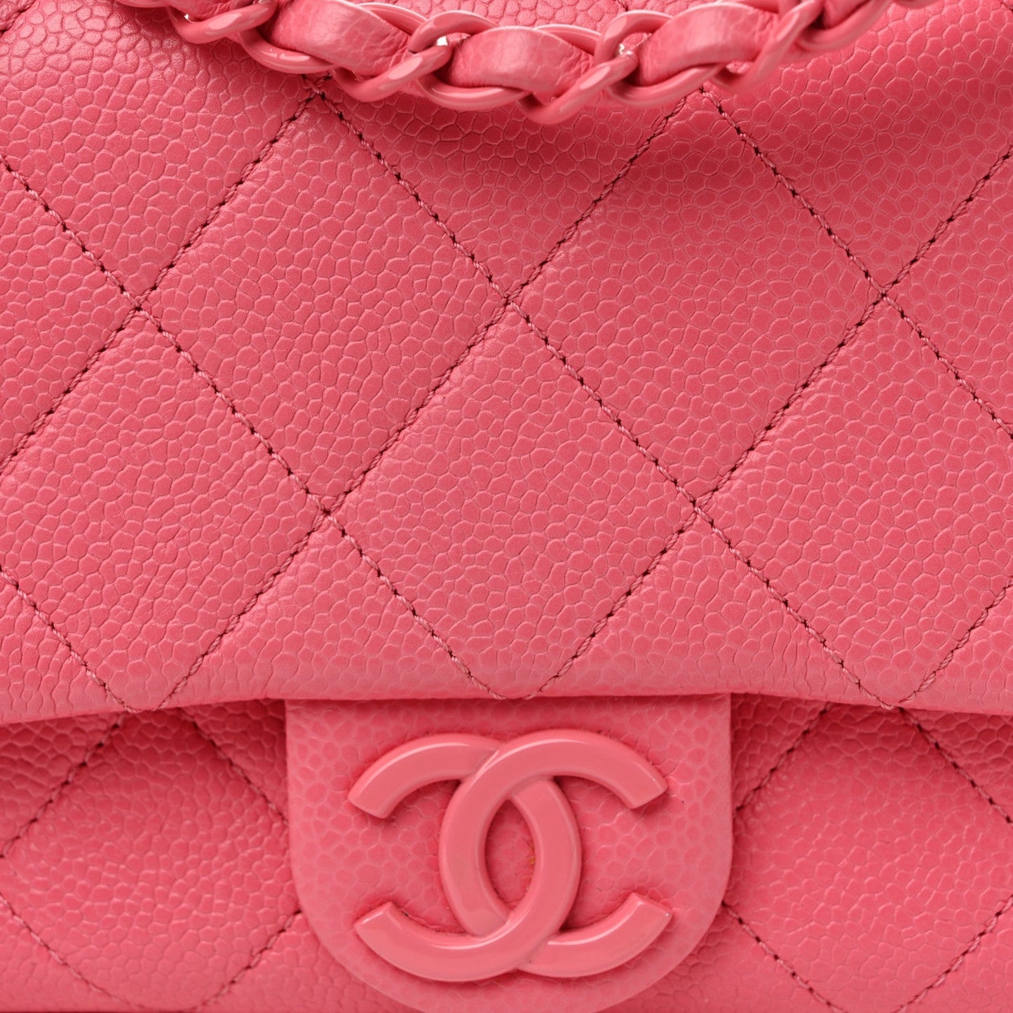 Caviar Quilted Mini Incognito Square Flap Pink