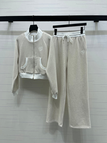 Chanel 2026 Stand Collar Jacket and Trousers Suit Polyester