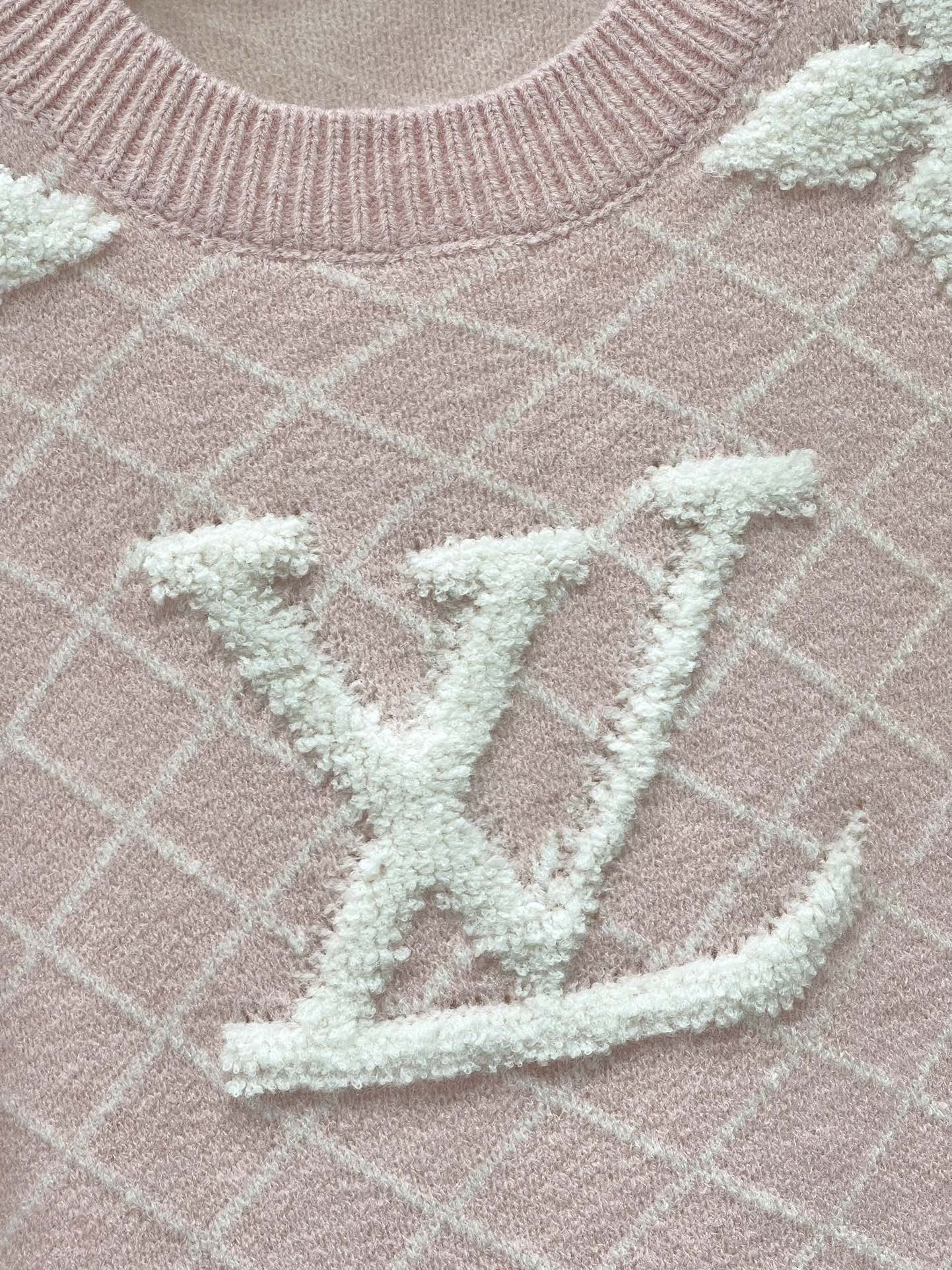 LV Flower T Shirt Pink Polyamide Wool