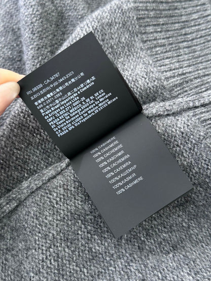 PRADA GRAY CASHMERE CARDIGAN