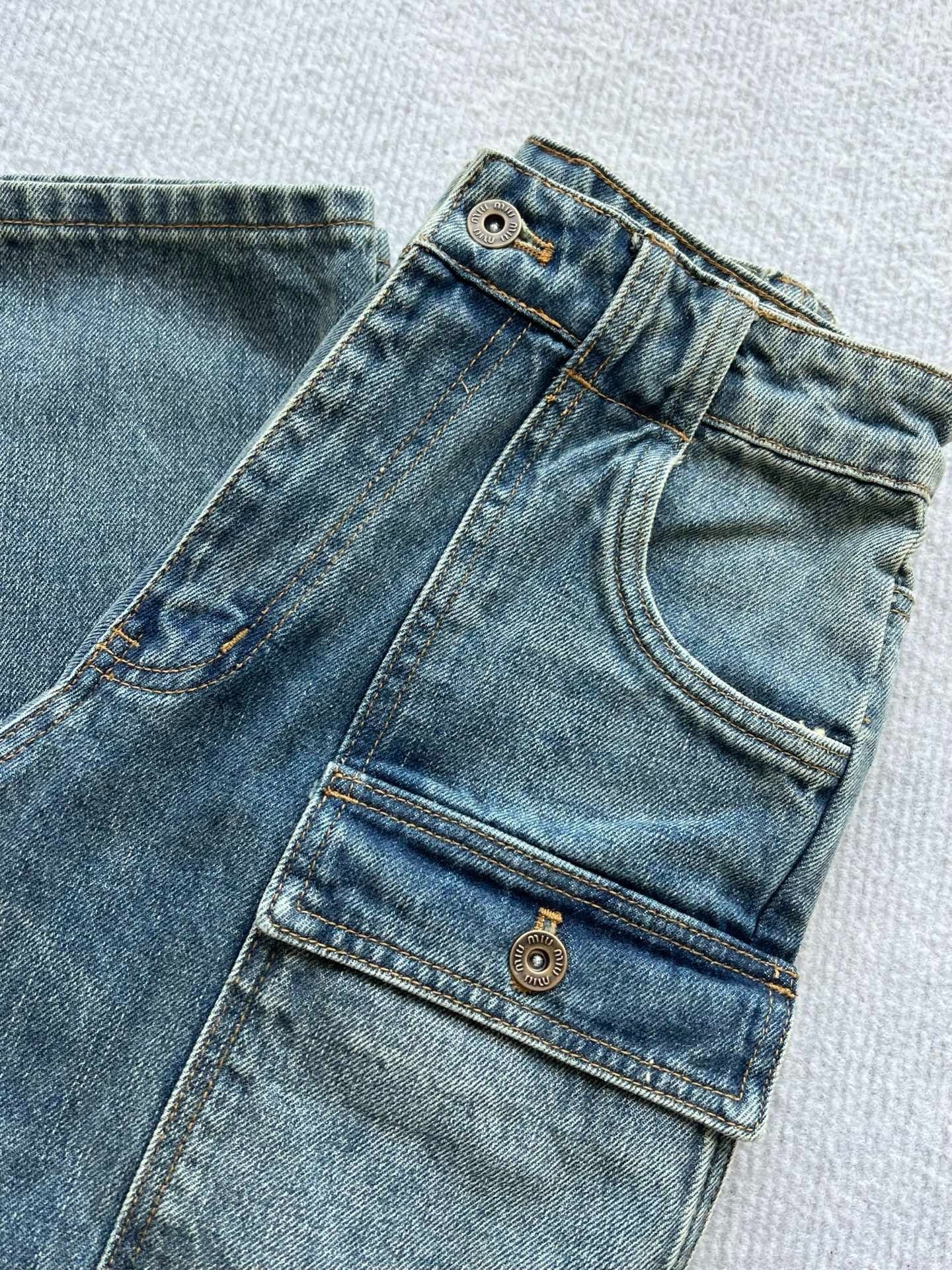 Miumiu 2026 Denim Jeans Blue Cotton 356328