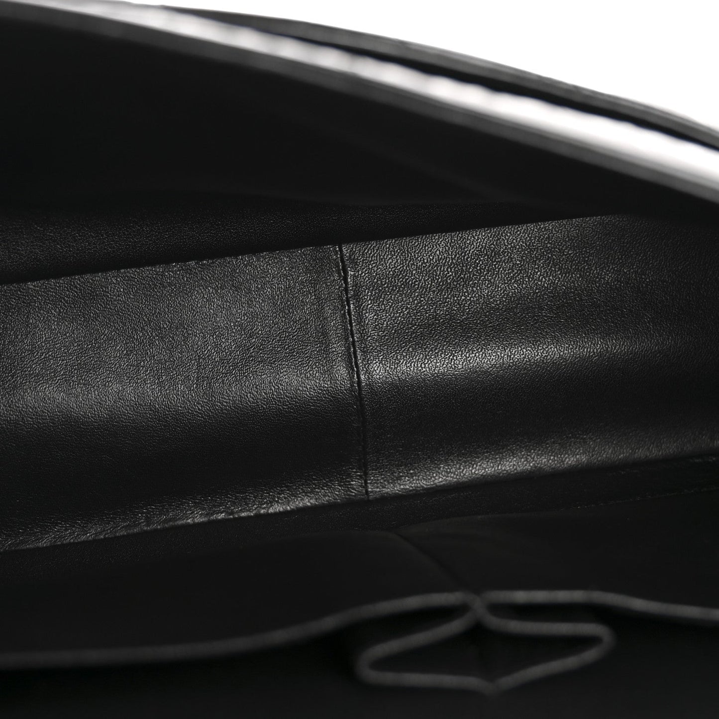 Shiny Crumpled Calfskin Quilted Jumbo Double Flap So Black