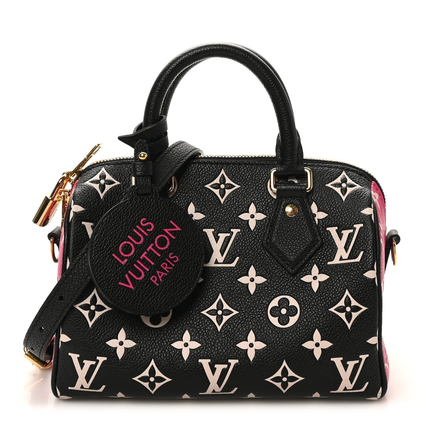 Empreinte Monogram Spring in the City Speedy Bandouliere 20 Black White Pink