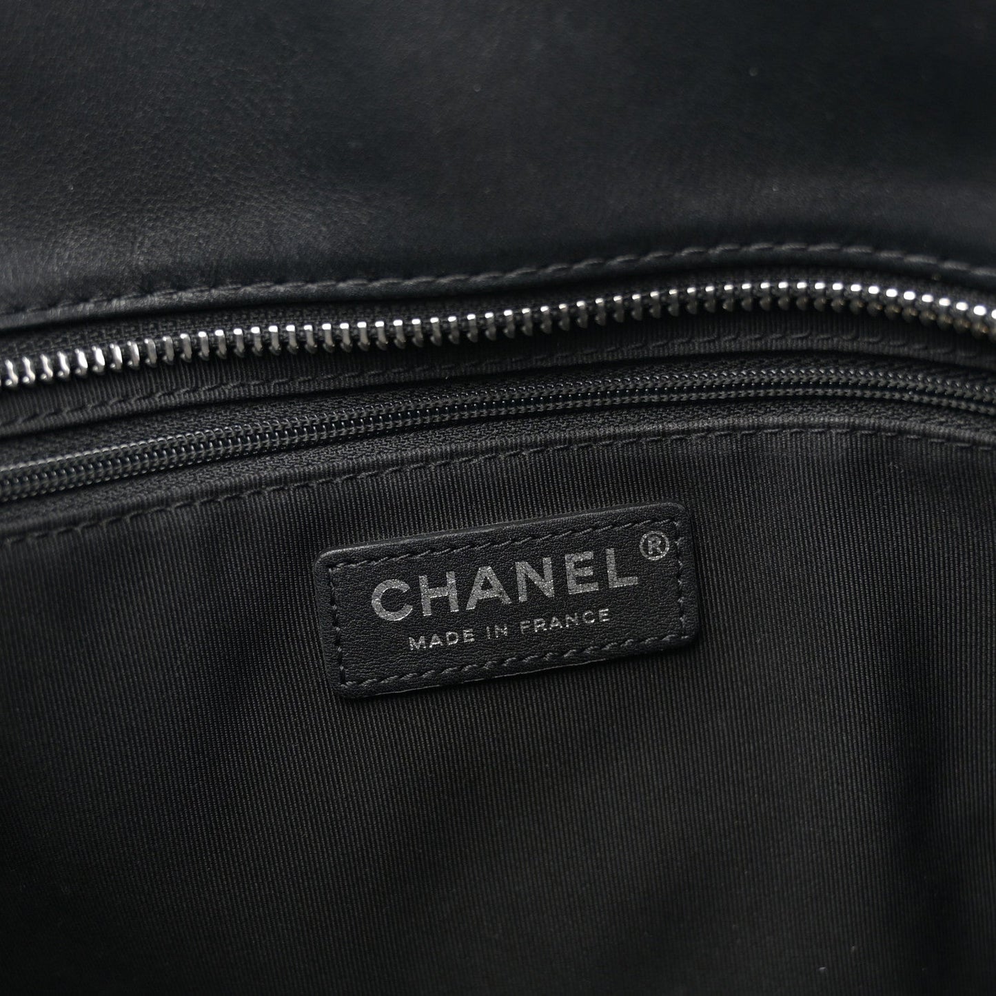 Calfskin Quilted Ultra Pocket Shopping Tote Black