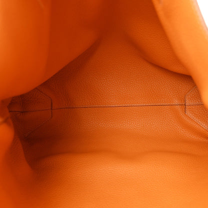 Taurillon Clemence Double Sens 36 Reversible Tote Moutarde Orange