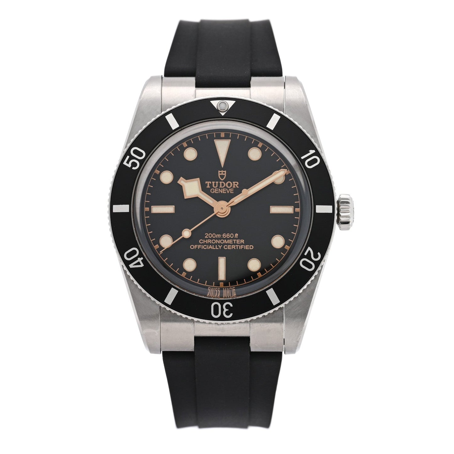 Stainless Steel Rubber 37mm Black Bay Fifty Four Automatic Watch Black 79000N