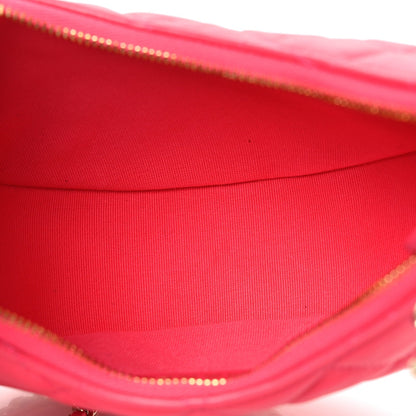 Lambskin Quilted Chain Around Hobo Pink