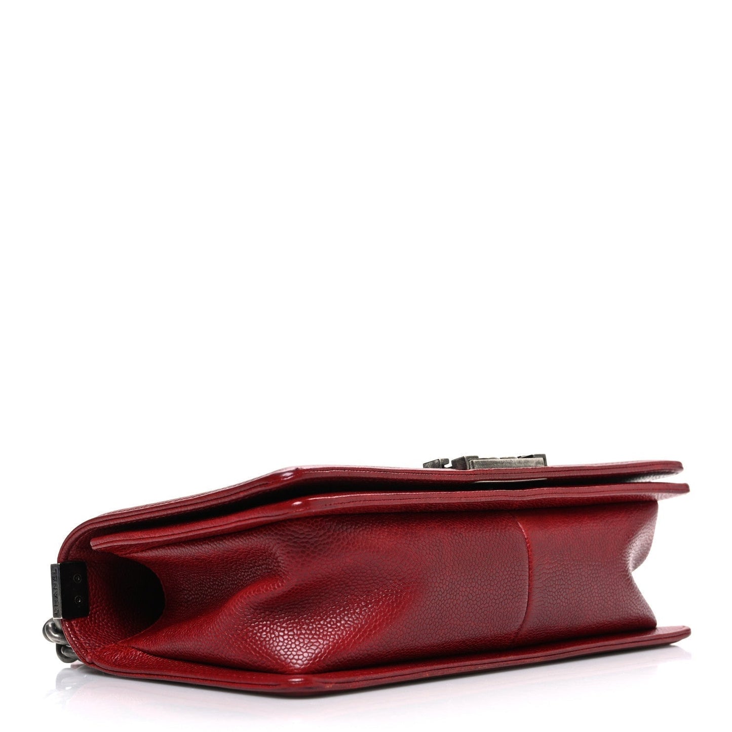 Caviar Quilted Medium Boy Flap Dark Red