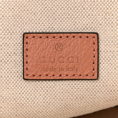 Monogram Textured Dollar Calfskin Mini Ophidia Crossbody  Cloche Rose Pink