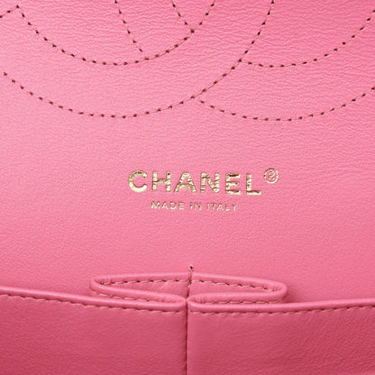 Caviar Quilted Jumbo Double Flap Pink