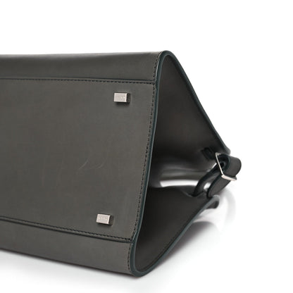 Polished Saddle Calfskin Soft Margaux 10 Bag Koala Grey