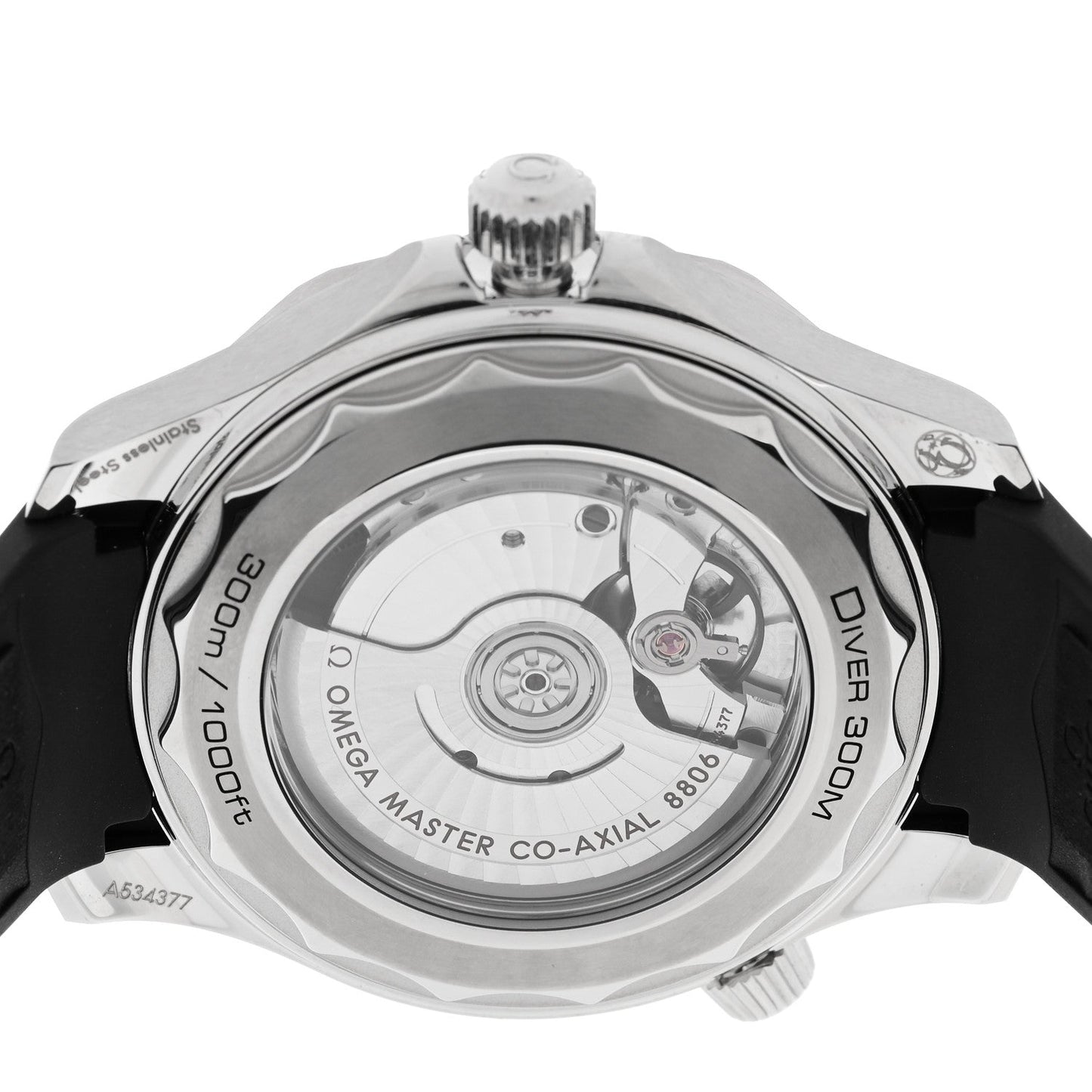 Stainless Steel Rubber 42mm Seamaster Diver 300M Co-Axial Master Chronometer Automatic Watch Black 210.32.42.20.01.003