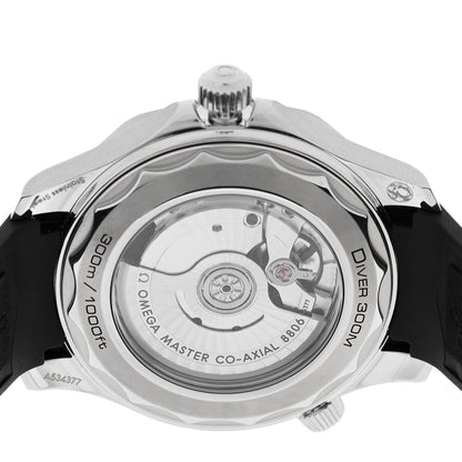 Stainless Steel Rubber 42mm Seamaster Diver 300M Co-Axial Master Chronometer Automatic Watch Black 210.32.42.20.01.003