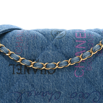 Denim Quilted Denim Large Mood Flap Blue Multicolor
