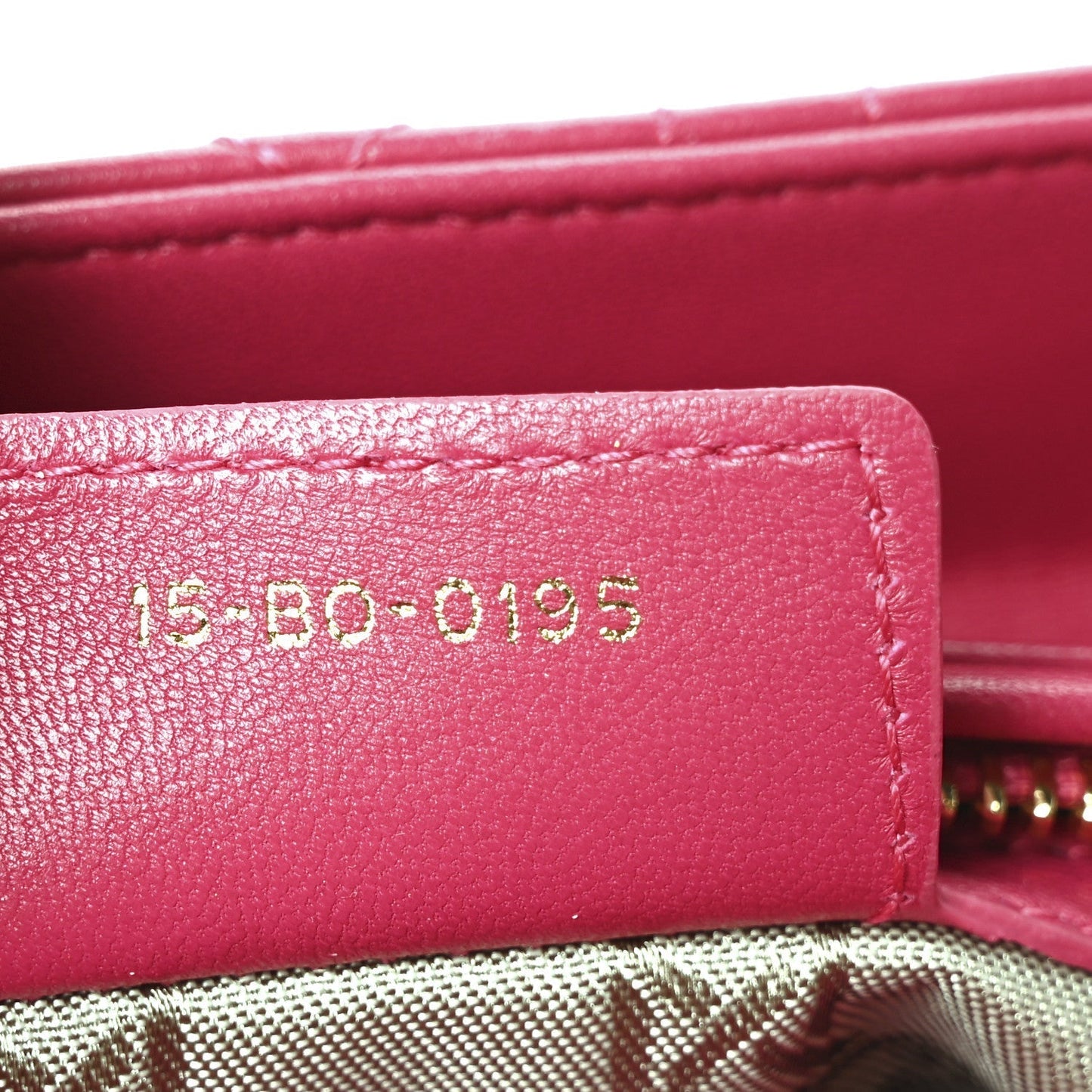 Lambskin Cannage Medium Lady Dior Fuchsia