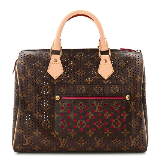 Monogram Perforated Speedy 30 Fuchsia