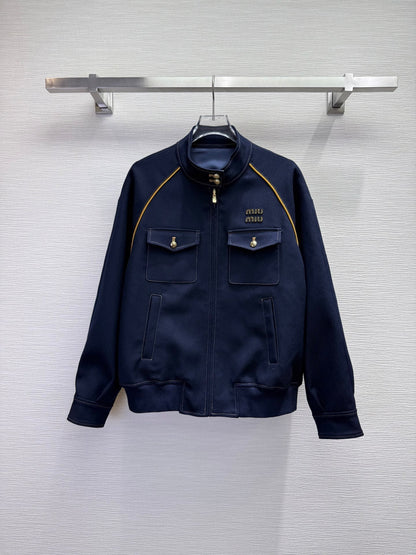 Miu Miu 25 Stand-up Collar Jacket Cotton 304185