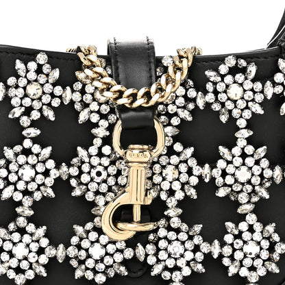 Calfskin Crystal Mini Jackie Notte Bag Black