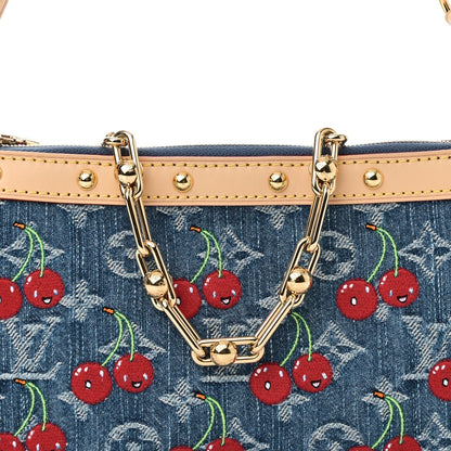LV X TM Monogram Denim Cerises Pochette Accessories Blue