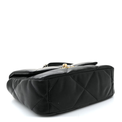 Lambskin Quilted Medium Chanel 19 Flap Black