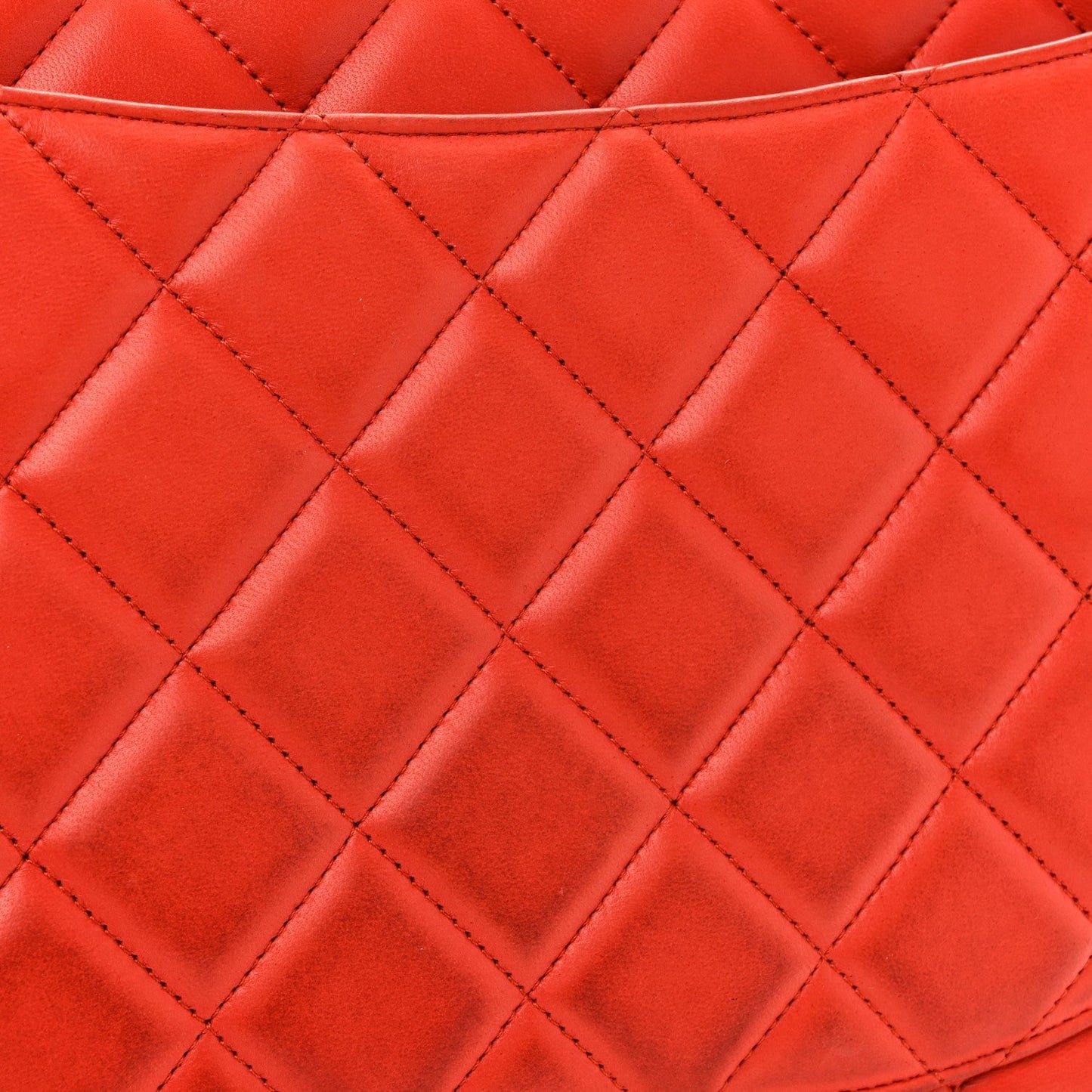Lambskin Quilted Maxi Single Flap Red