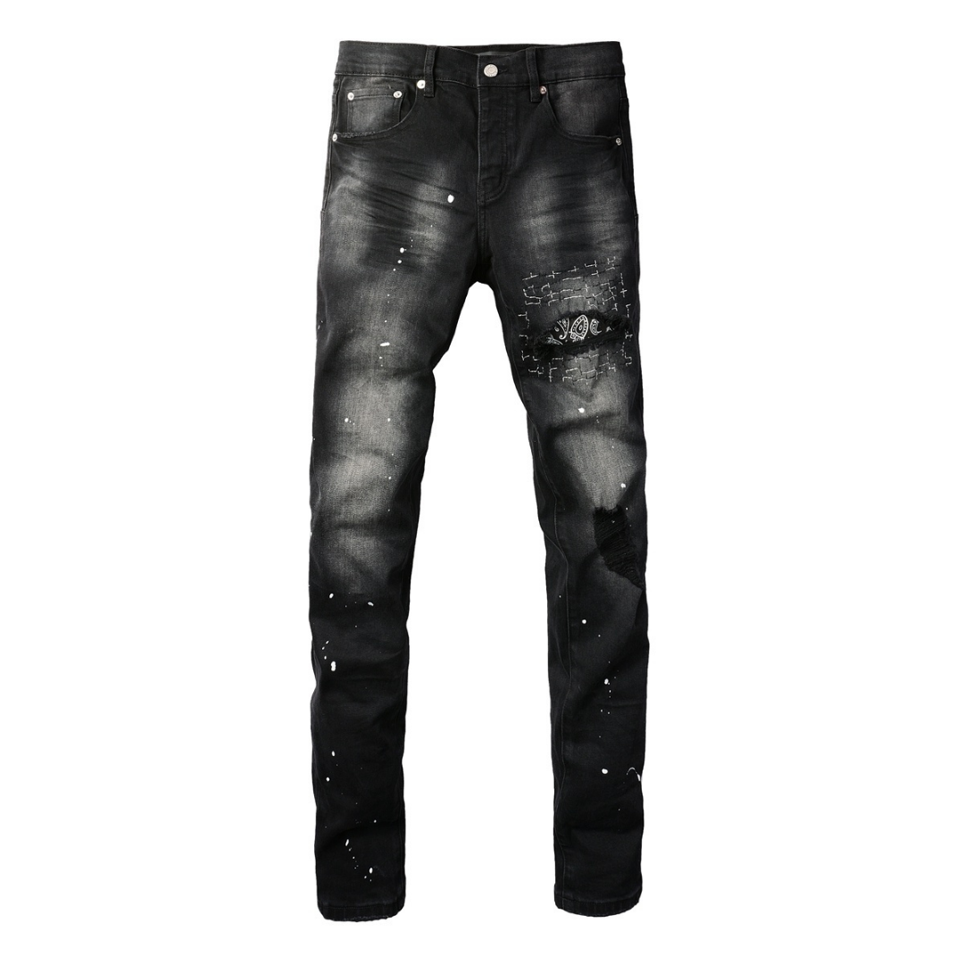 Purple Bandana Black Jeans