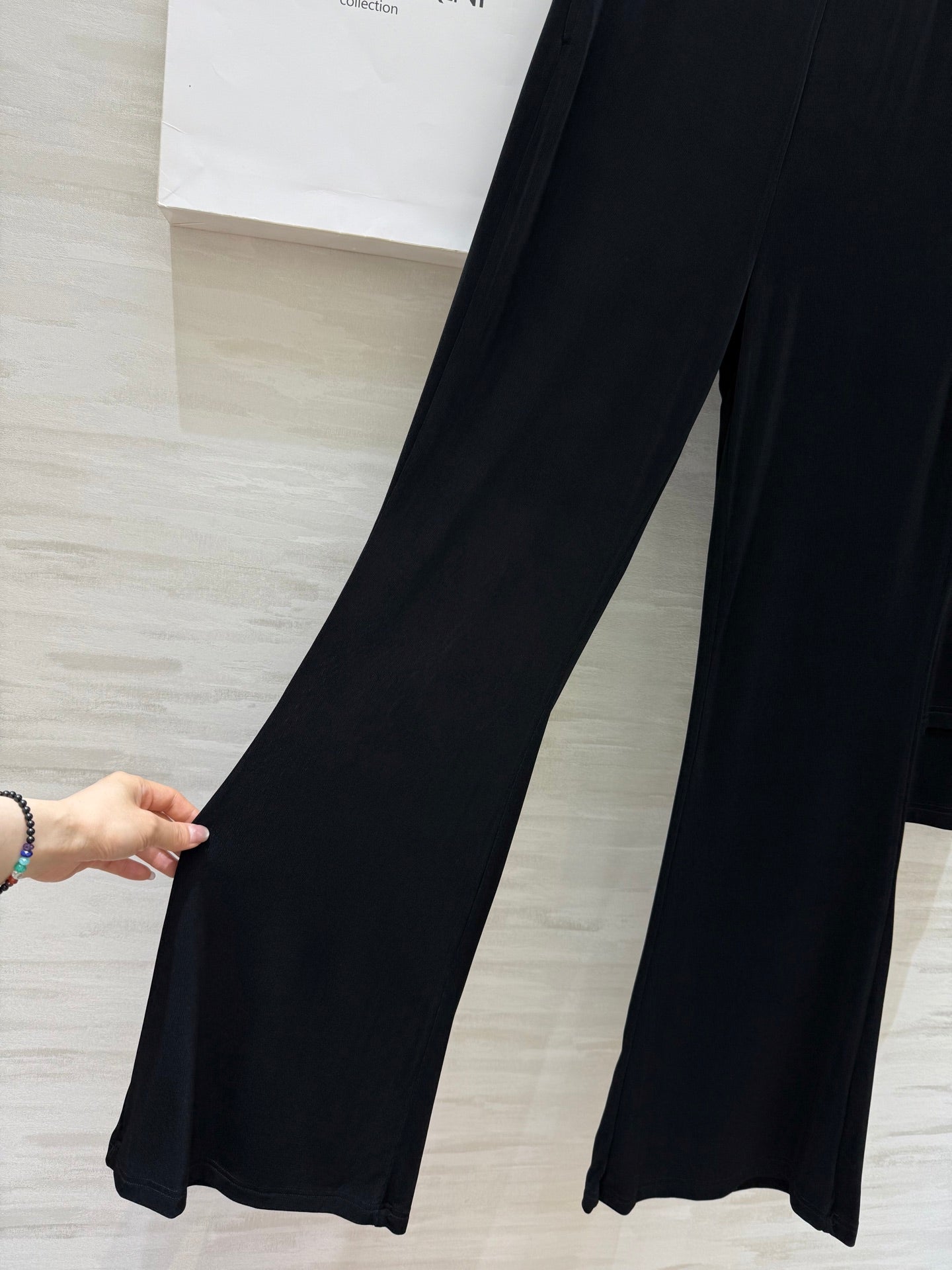 YSL 25 Vest Pant Set Black Acetate
