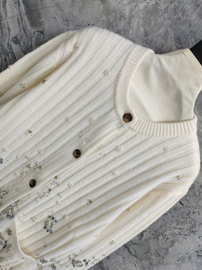 Gucci Cardigan Cream Wool Cashmere 289092