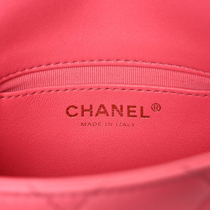 Lambskin Quilted Mini Funky Town Flap Pink