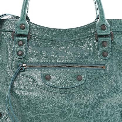 Arena Lambskin Classic Hardware Medium Le City Dark Emerald