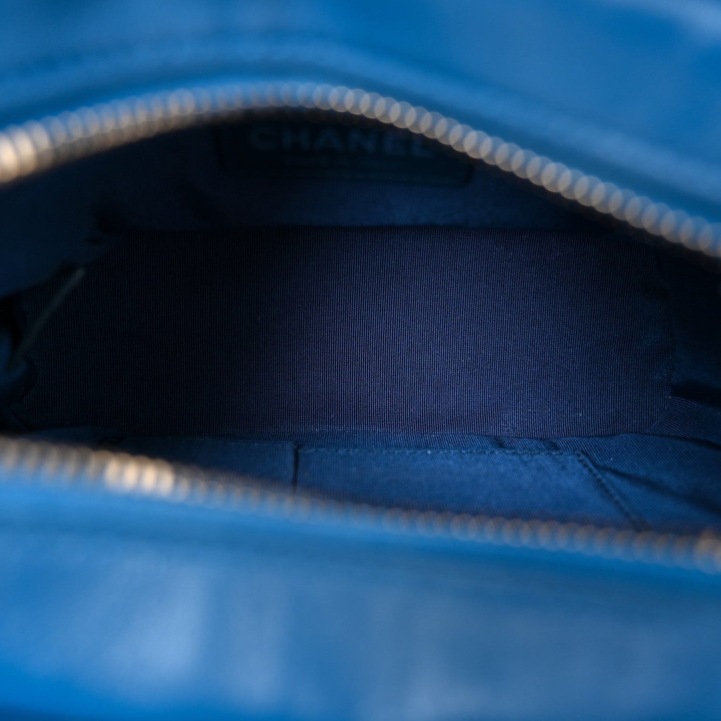 Aged Calfskin Quilted Small Gabrielle Hobo Blue