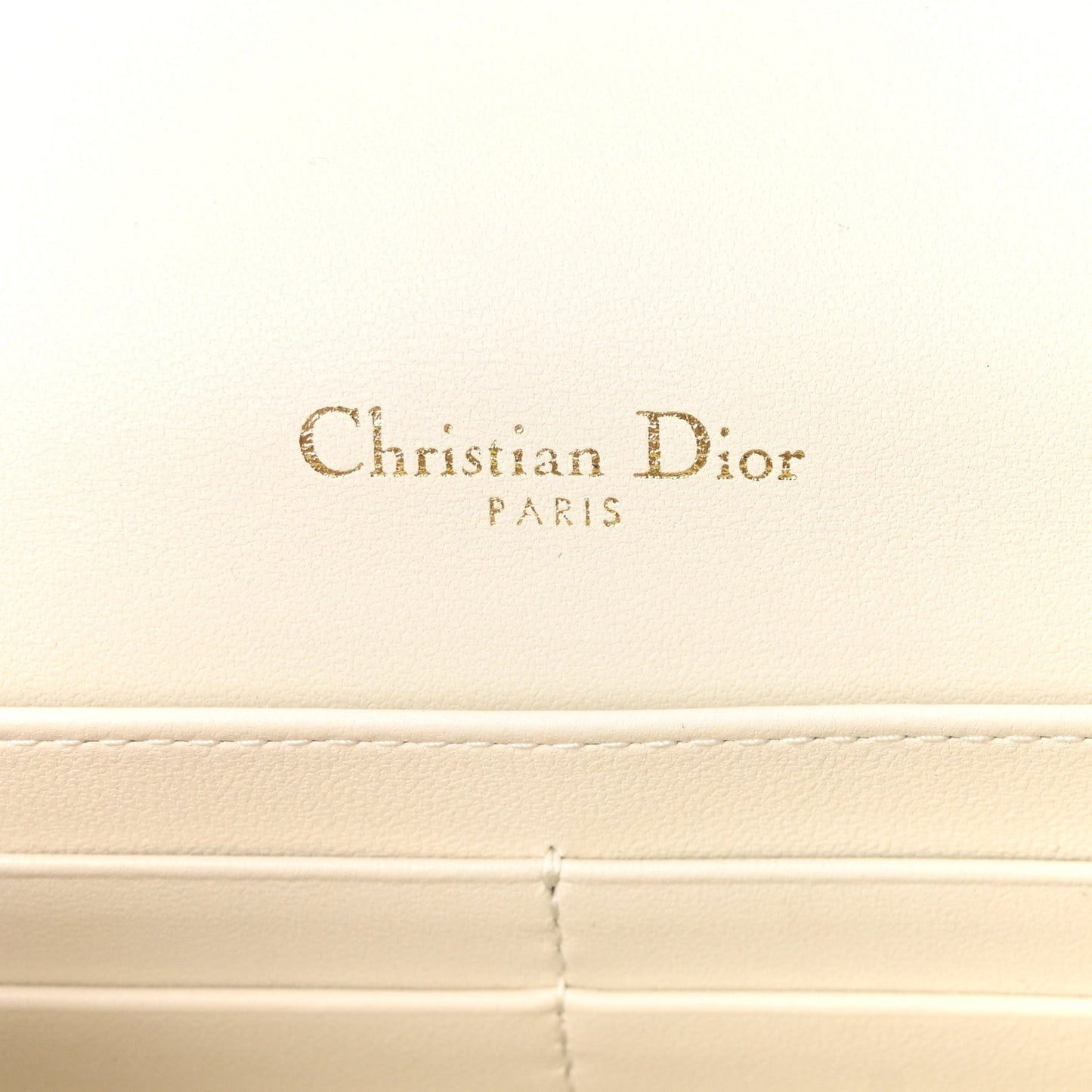Lambskin Cannage Miss Dior Chain Pouch Latte