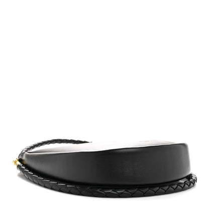Smooth Calfskin Hula Hoop Shoulder Bag Black