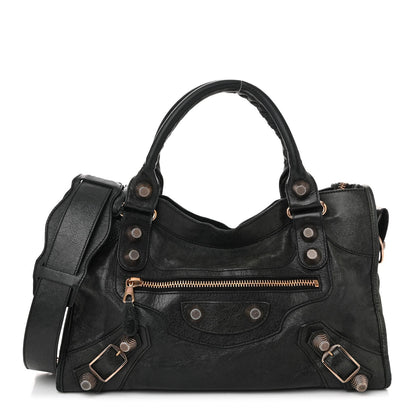 Agneau Giant 21 Rose Gold Hardware City Black