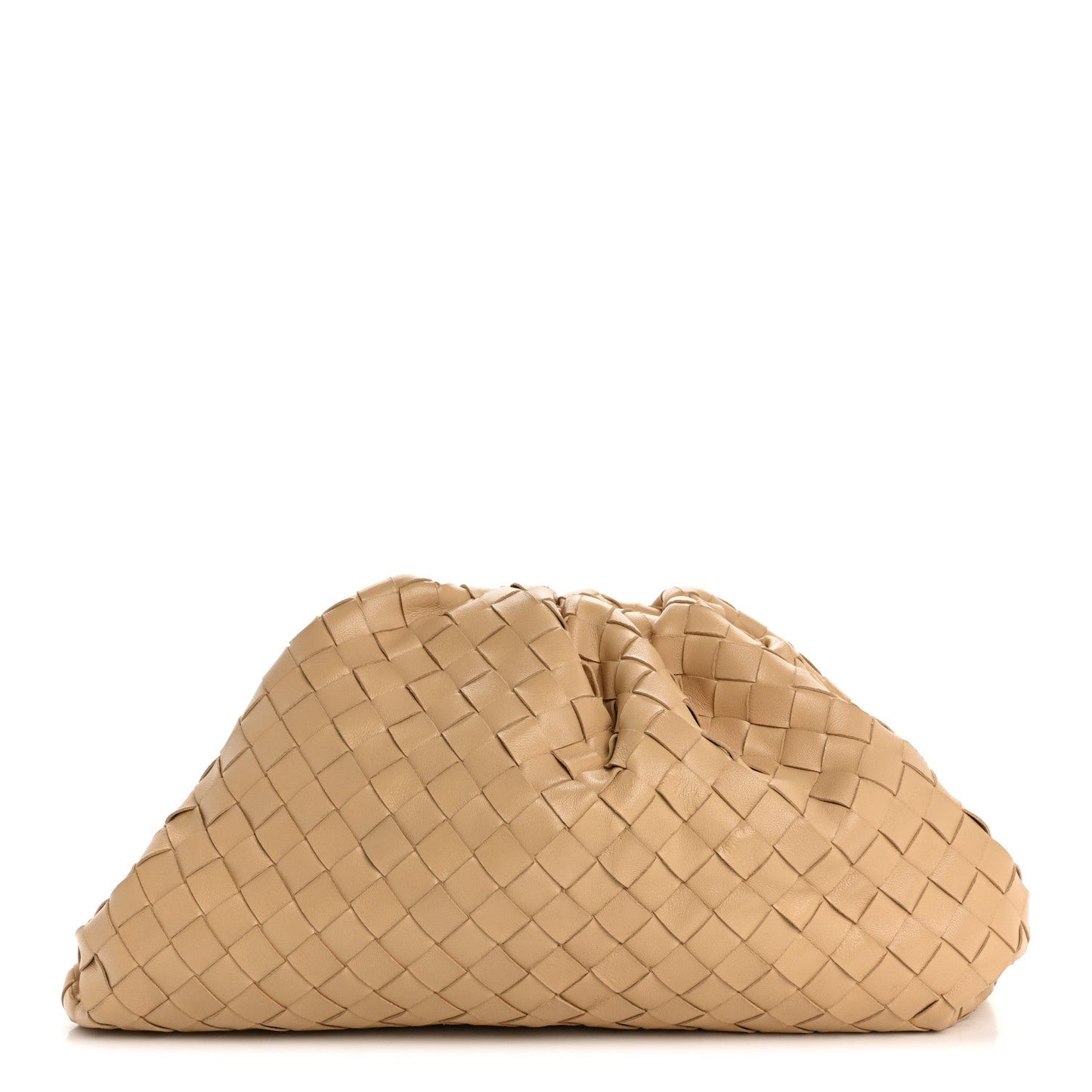 Nappa Maxi Intrecciato The Pouch Oversized Clutch Almond