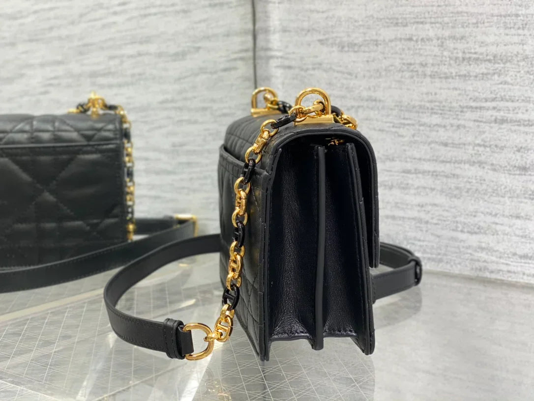 Dior Miss Caro Bag Macrocannage Lambskin Bag - 19 x 13 x 5.5 cm