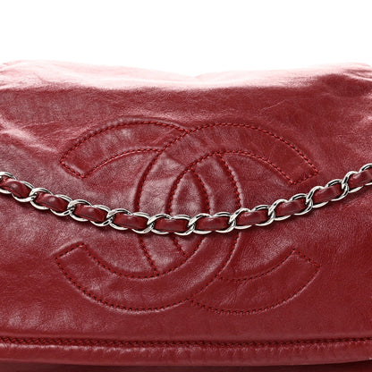 Lambskin Medium Rock and Chain Flap Red