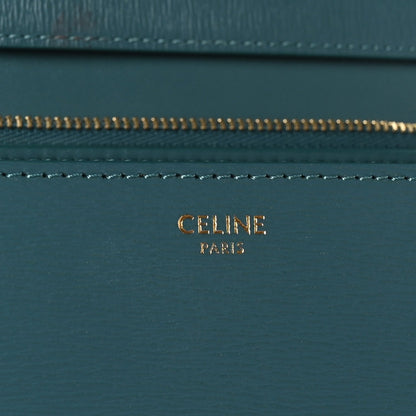 Liege Calfskin Medium Classic Box Flap Bag Blue Slate