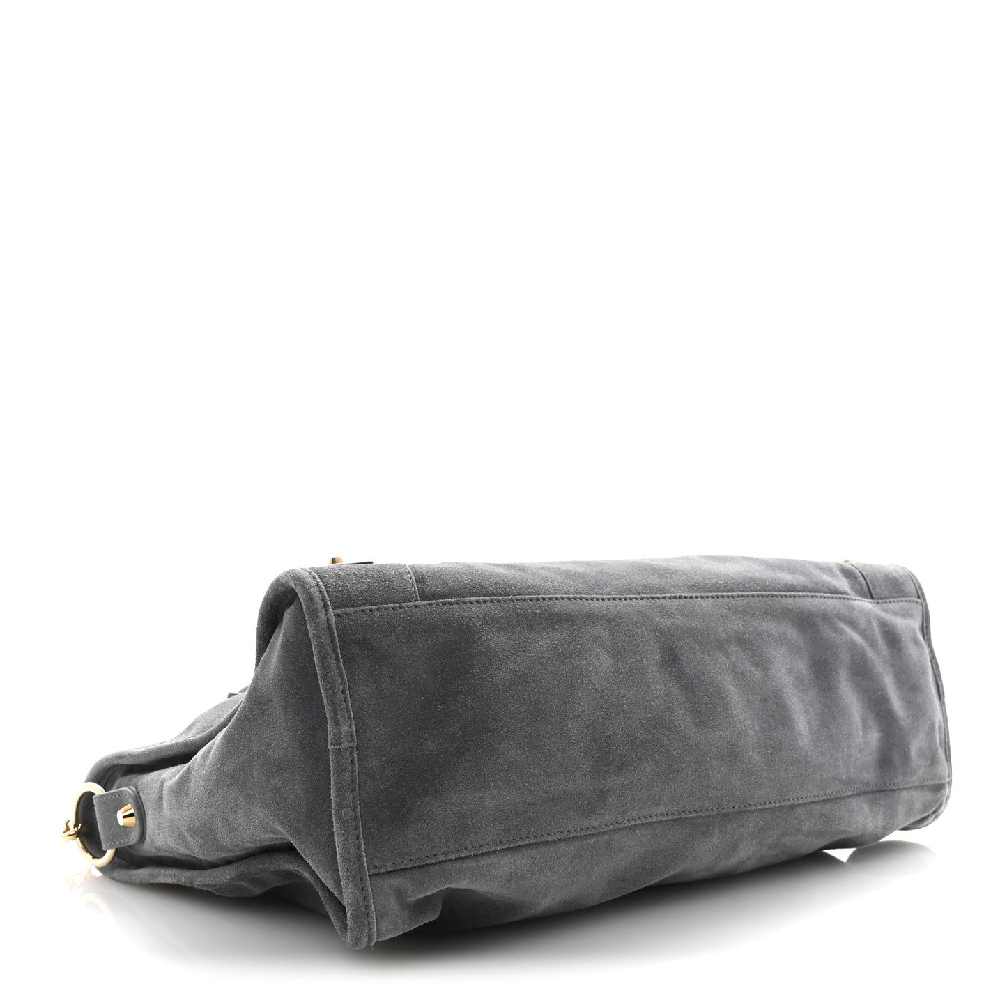 Suede Gold Metallic Edge Hardware City Gris Plomb