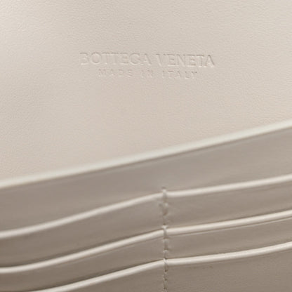 Nappa Intrecciato Long Andiamo Top Handle Clutch White