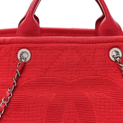 Canvas Large Double Face Shopping Tote Red