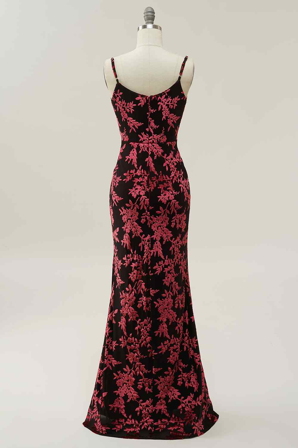 Sexy Bateau Spaghetti Straps Mermaid Prom Party Dress