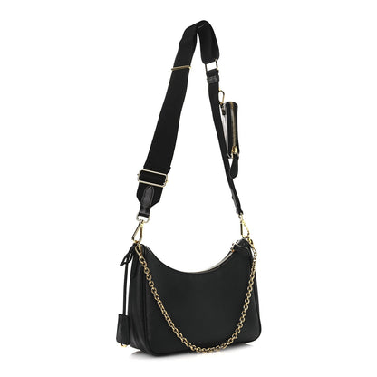 Saffiano Lux Re-Edition 2005 Shoulder Bag Black