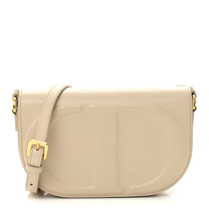 Calfskin CD Signature Flap Crossbody Caramel Beige