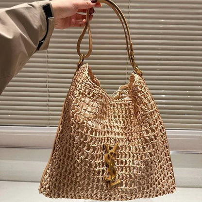 SAINT LAURENT YSL Raffia tote Bag