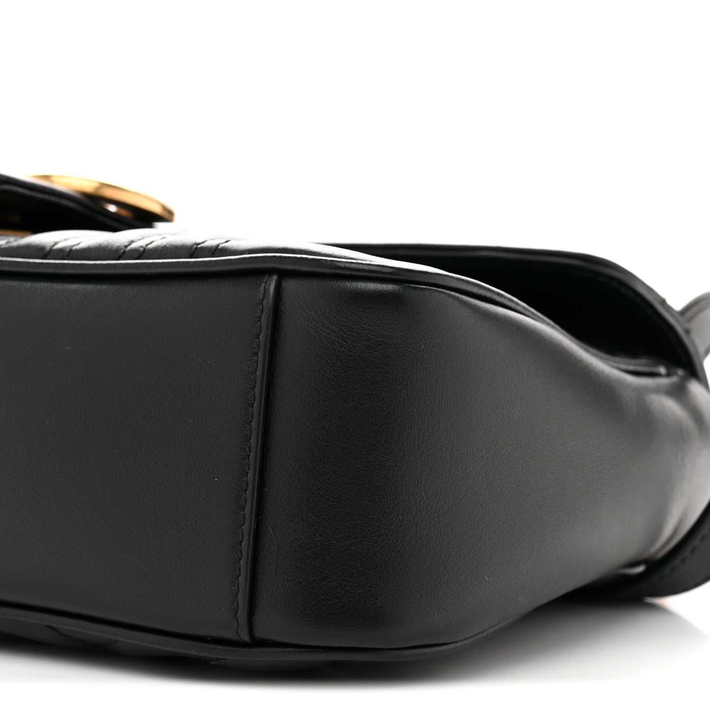 Calfskin Matelasse Small GG Marmont Shoulder Bag Black