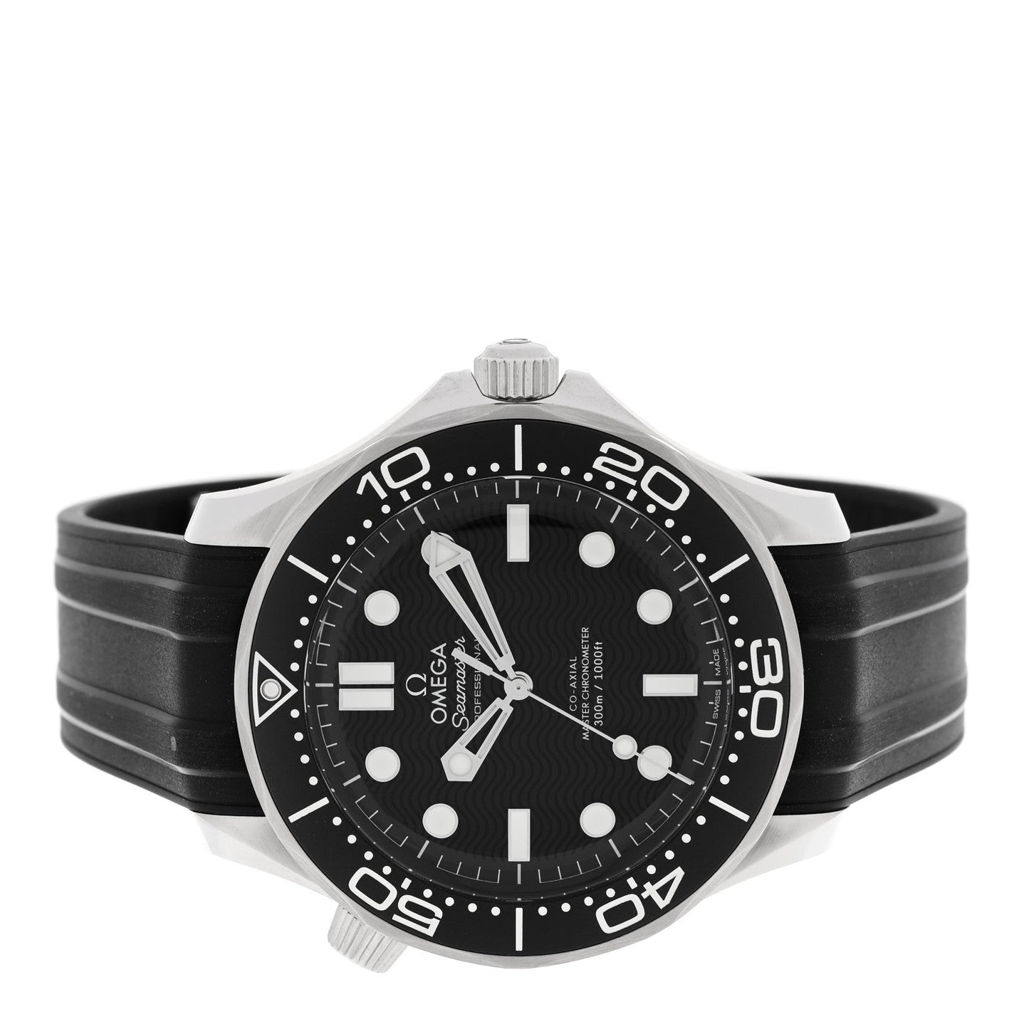 Stainless Steel Rubber 42mm Seamaster Diver 300M Co-Axial Master Chronometer Automatic Watch Black 210.32.42.20.01.003