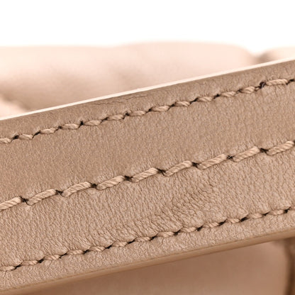 Lambskin Quilted Medium Loulou Puffer Monogram Chain Satchel Dark Beige