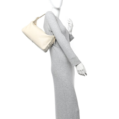 Supple Calfskin Medium Romy Shoulder Bag Rice